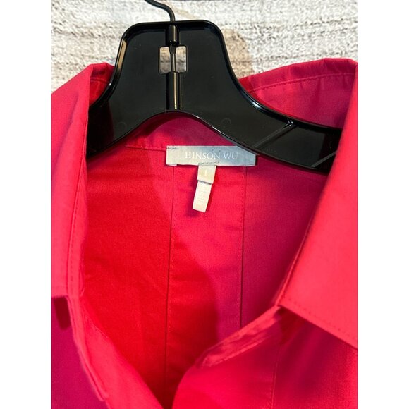 Hinson Wu Orchid Aileen 3/4 Sleeve Button Back Dress Size L - Picture 2 of 3